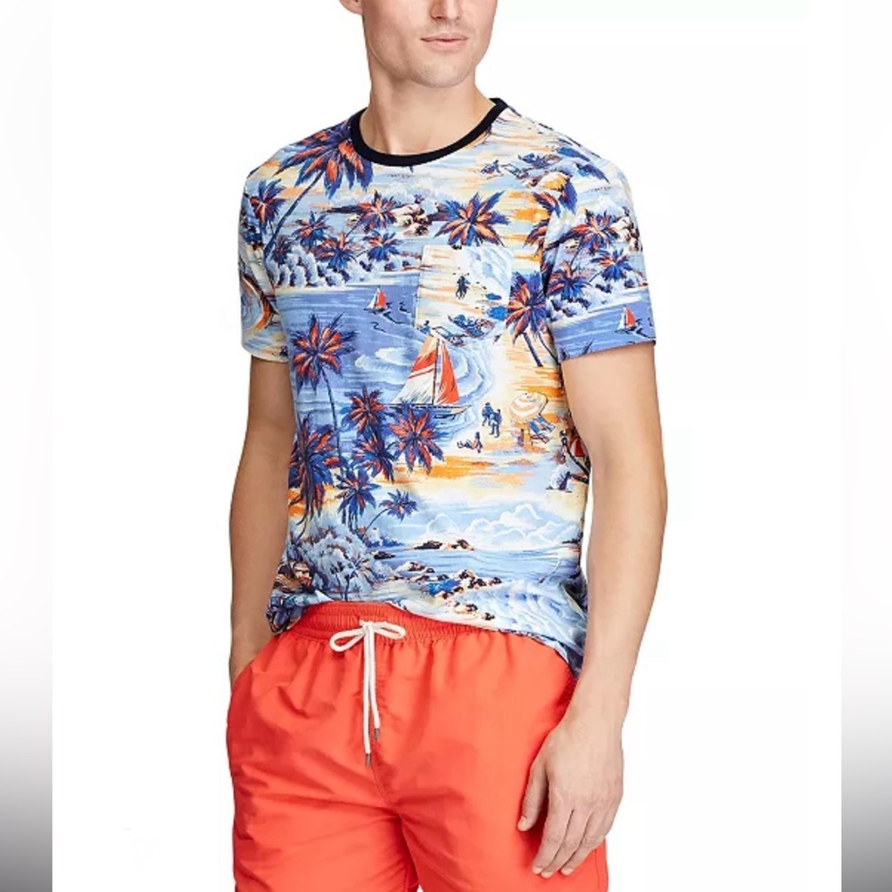 Polo Ralph Lauren Men's Classic Fit Tropical-Print T-Shirt